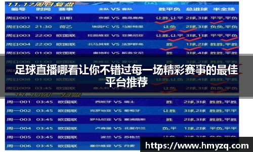 足球直播哪看让你不错过每一场精彩赛事的最佳平台推荐