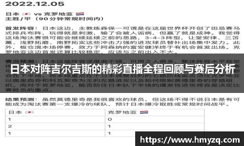 日本对阵吉尔吉斯的精彩直播全程回顾与赛后分析